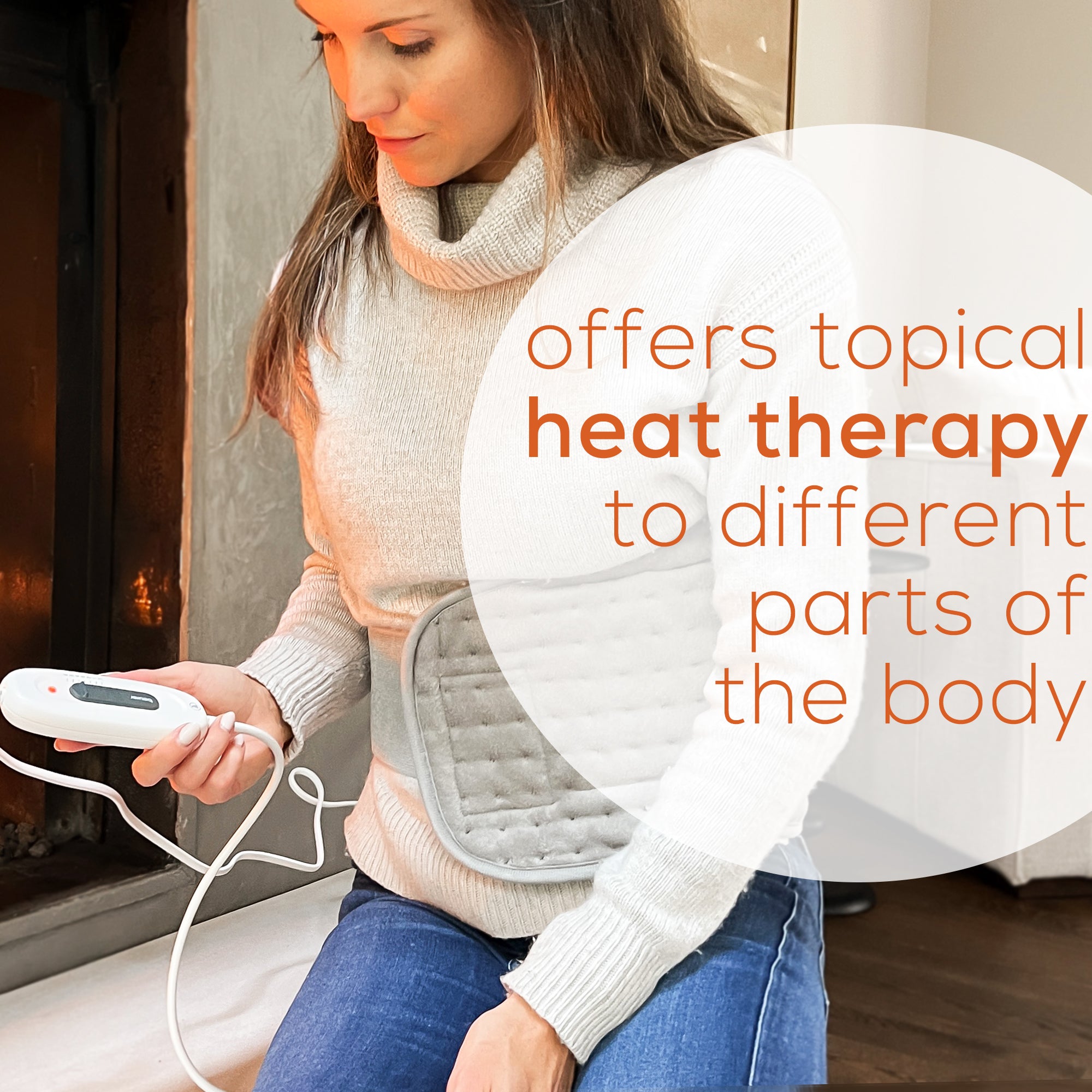 Beurer Lumbar & Abdominal Heating Pad, UHP49 offers topical heat therapy