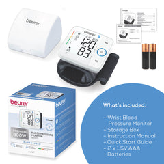 Monitor de brazo de presión arterial de muñeca Bluetooth Beurer, Premium 800W