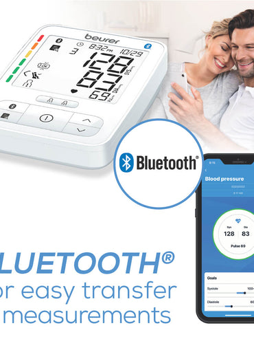 Beurer Monitor de presión arterial Bluetooth para la parte superior del brazo, Deluxe 600