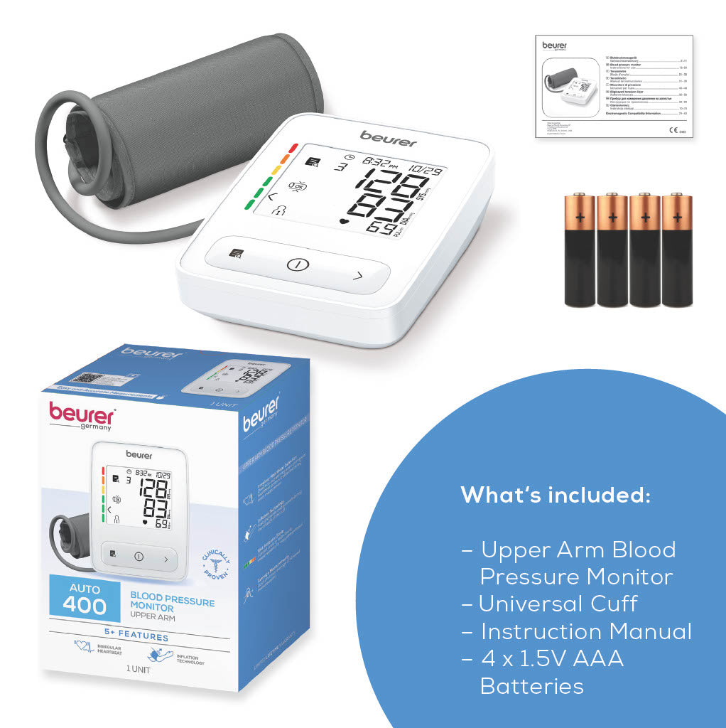 Beurer Monitor de presión arterial para brazo superior, Auto 400