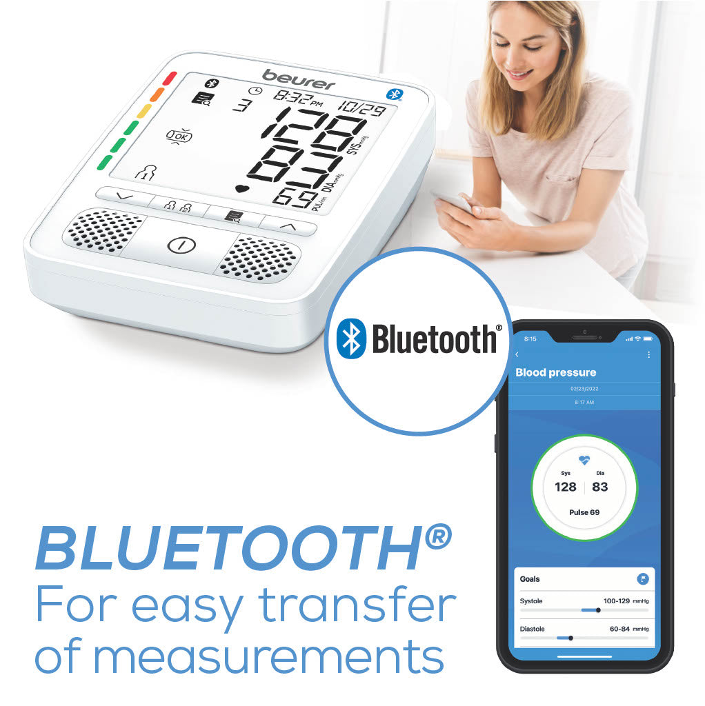 Beurer Tensiómetro Bluetooth para la parte superior del brazo, Premium 800