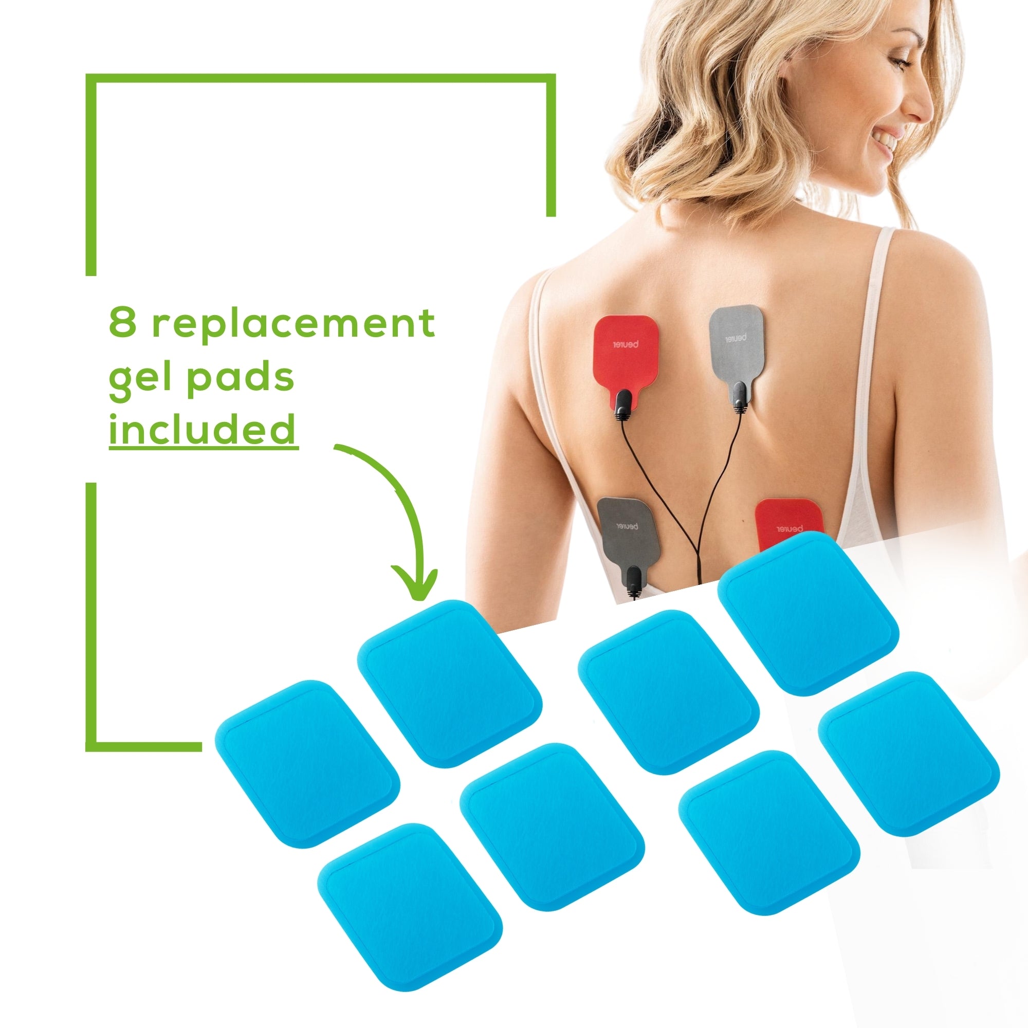 Replacement Self-Adhesive Electrode Gel Pads for TENS Unit EM59, EM59 —  Beurer North America