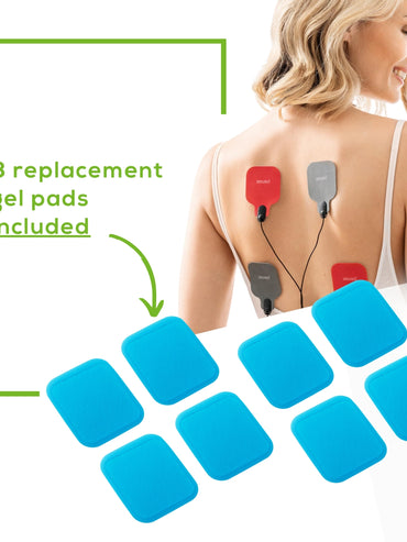 Replacement Self-Adhesive Electrode Gel Pads for TENS Unit EM59, EM59 RP (8 Pads)
