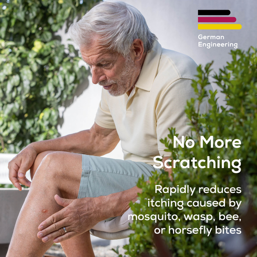 No more scratching due to rapid reduction of itching caused by mosquito, wasp, bee or horsefly bites.