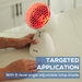 IL11 Infrared Lamp on a white counter. Women adjusting the angle of the lamp for targeted application.