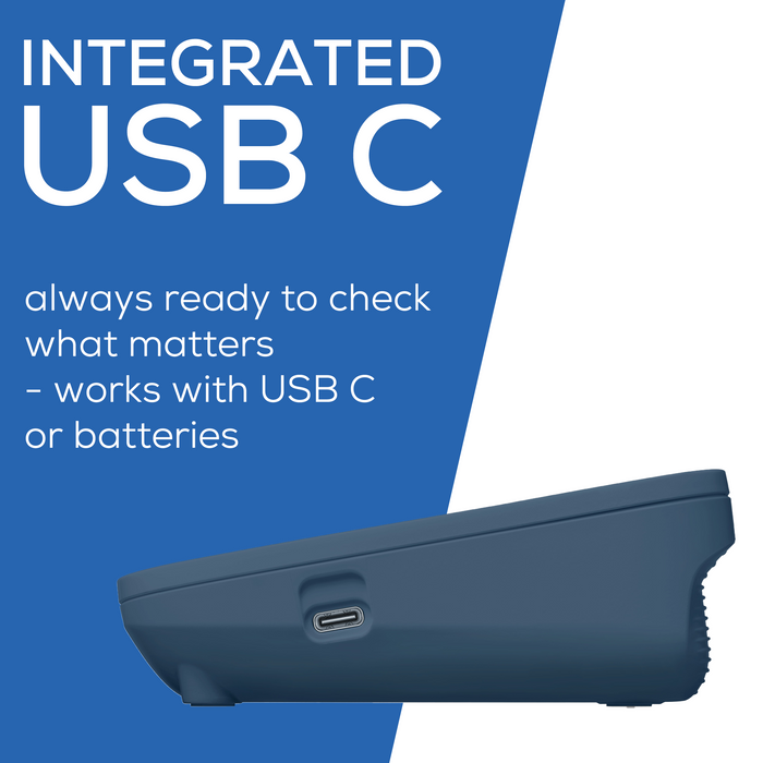 Product with USB C port can be used with batteries or USB