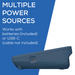 Works with batteries (included) or USB-C (cable not included)