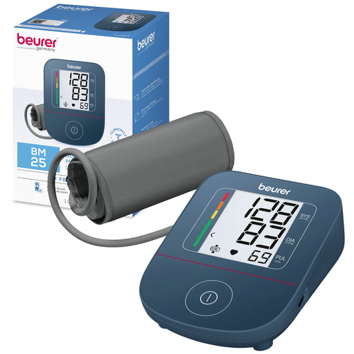 Beurer blood pressure monitor with cuff and packaging