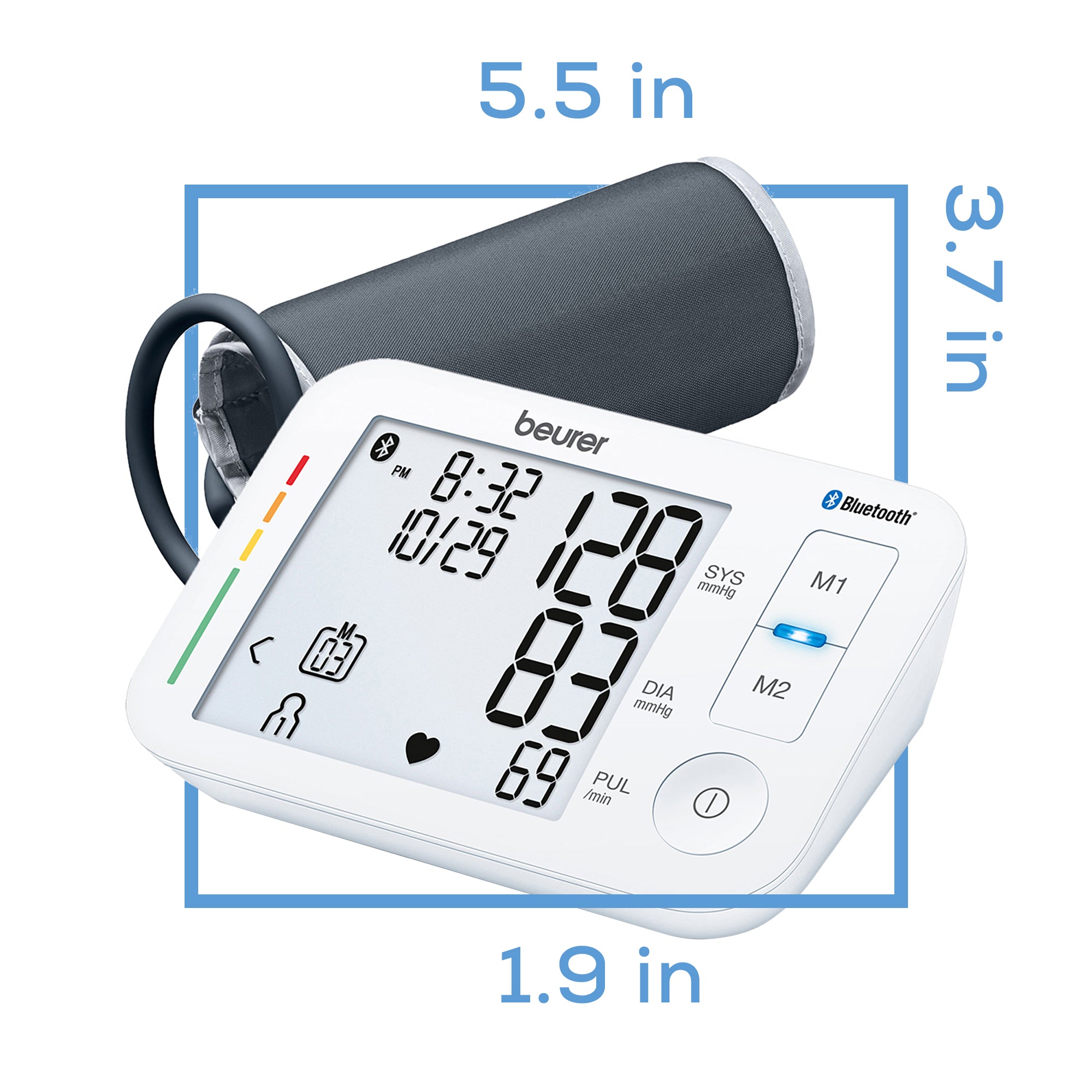Beurer Series 600 Bluetooth Blood Pressure Arm Monitor, BM52W