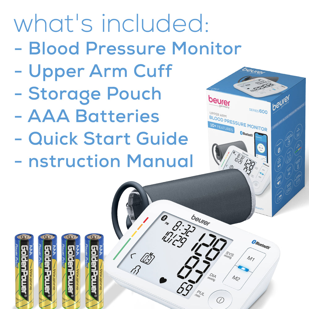 Monitor de brazo de presión arterial Bluetooth Beurer Serie 600, BM52W