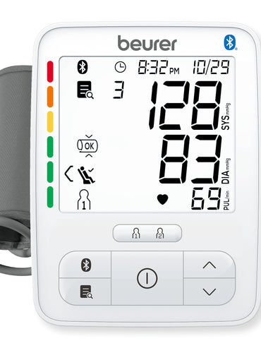 Beurer Monitor de presión arterial Bluetooth para la parte superior del brazo, Deluxe 600