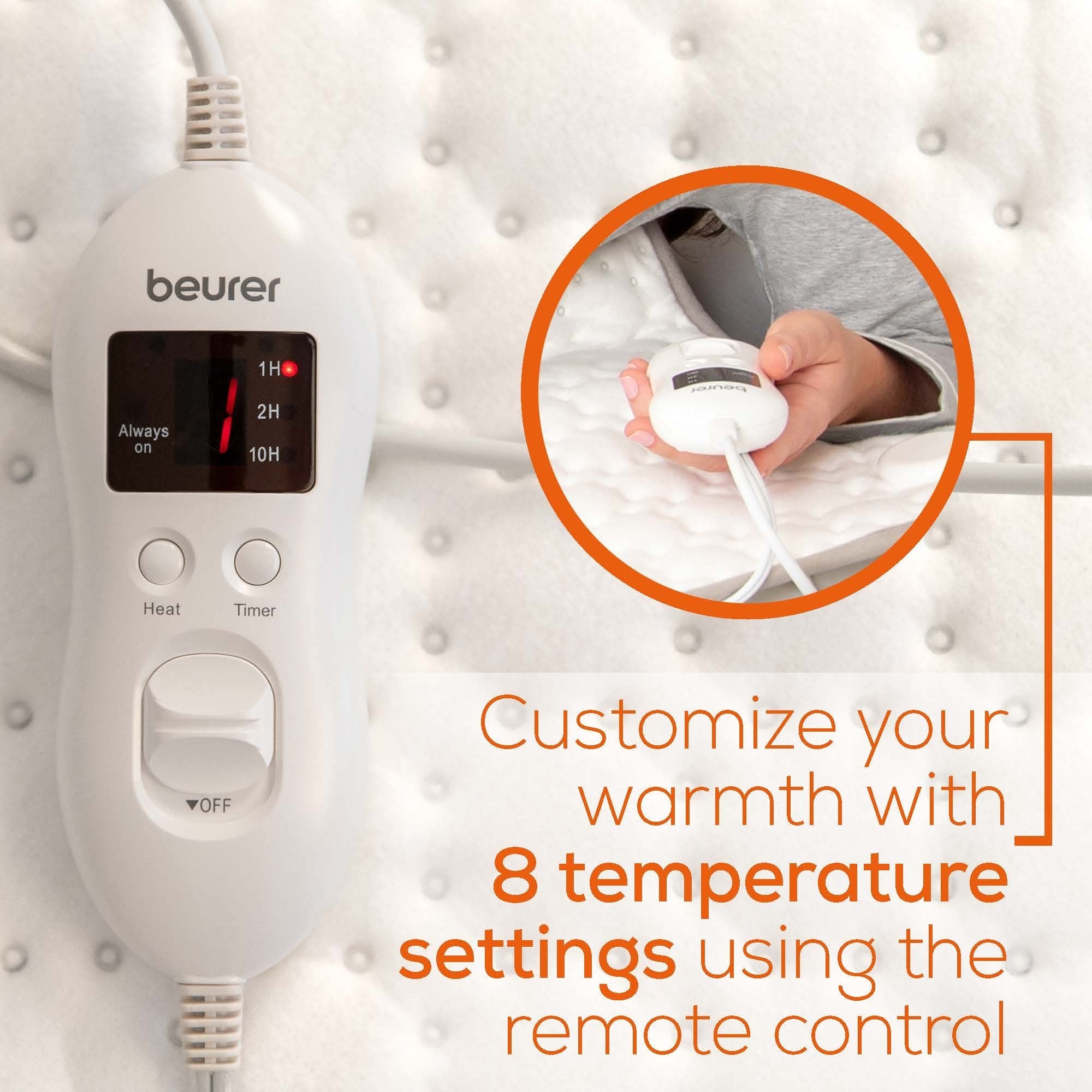 Therapedic heated hot blanket blinking light