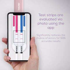 take a photo of your homones strips with the pearl fertility kit by beurer 