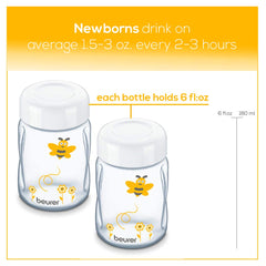 Beurer Electric Dual Breast Pump BY70 each bottle hold 6 fl oz