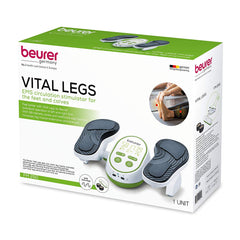Beurer Vital Legs EMS Circulation Stimulator, FM250 front of box Beurer Vital Legs EMS Circulation Stimulator FM250 6 electrodes 25% off Revitive Circulation Booster