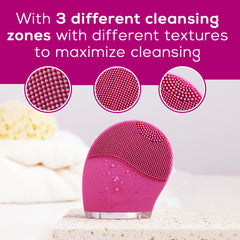 Beurer Silicone Facial Brush for Visibly Refined Skin, AFC49 3 different cleansing zones
