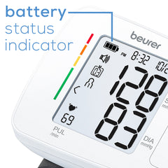 Beurer Talking Wrist Blood Pressure Monitor, BC21 battery status indicator