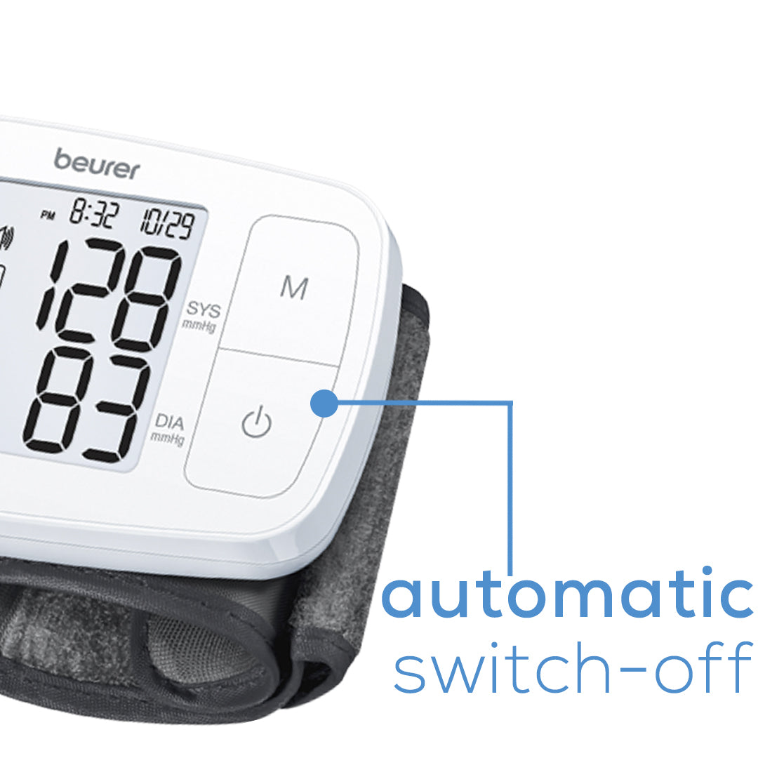 Beurer Wrist Blood Pressure Monitor, Adjust. Large Cuff, BC81 