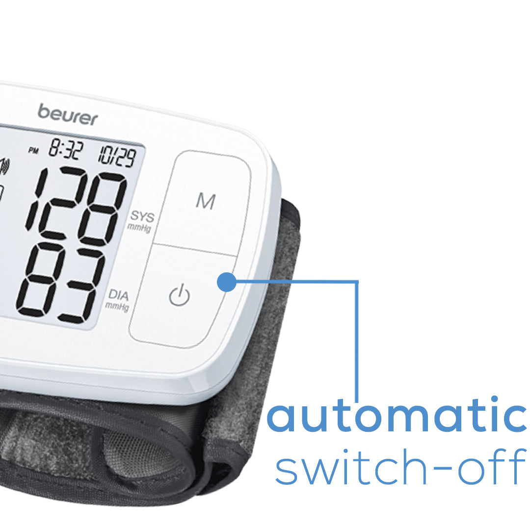 Beurer Talking Wrist Blood Pressure Monitor, BC21 with auto switch off