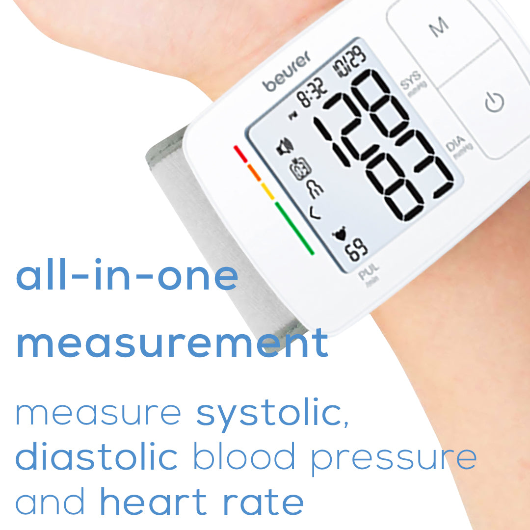 Beurer Wrist Blood Pressure Monitor, Adjust. Large Cuff, BC81 