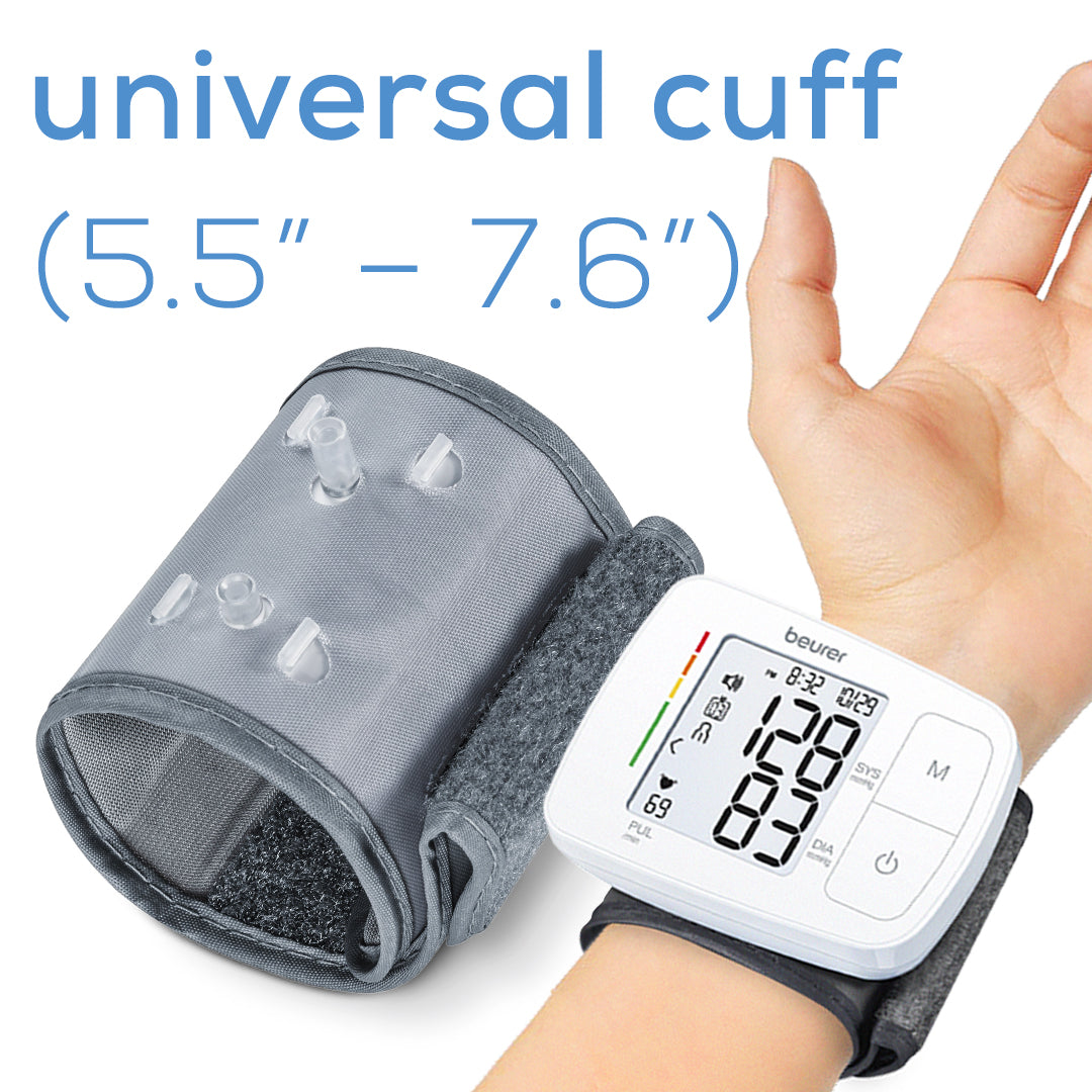 Beurer Talking Wrist Blood Pressure Monitor, BC21 universal cuff 