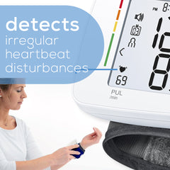 Beurer Talking Wrist Blood Pressure Monitor, BC21 detects irregular heartbeat disturbances 