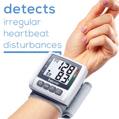 beurer wrist blood pressure monitor bc30 detects heartbeat disuturbances