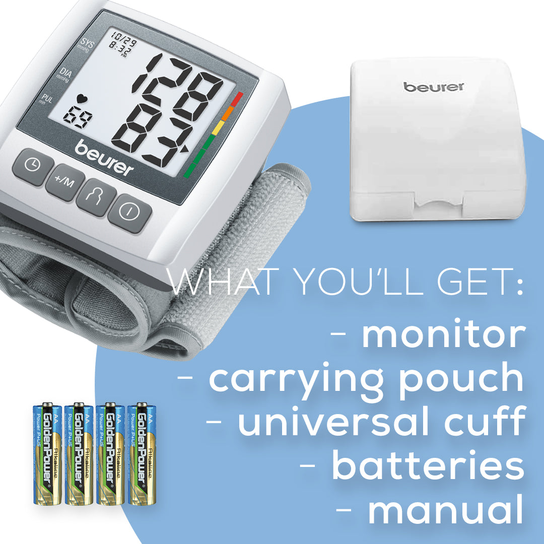 Beurer Wrist Blood Pressure Monitor, Adjust. Large Cuff, BC81 