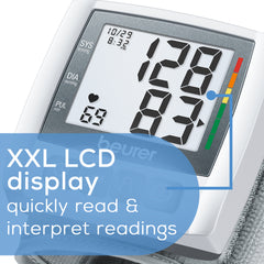 beurer wrist blood pressure monitor bc30 lcd display