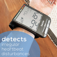 Beurer Automatic & Digital Wrist Blood Pressure Monitor, BC81 detects irregular heartbeat disturbances