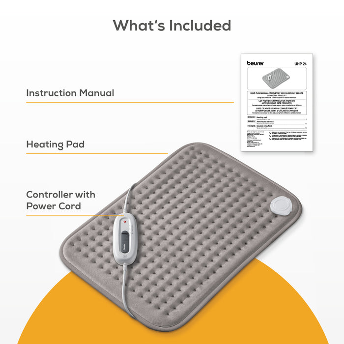Beurer Small Ultra-Soft Heating Pad, UHP24 whats included 
