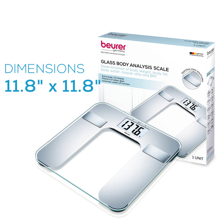 Báscula analizadora de grasa corporal Beurer Silver, BF130