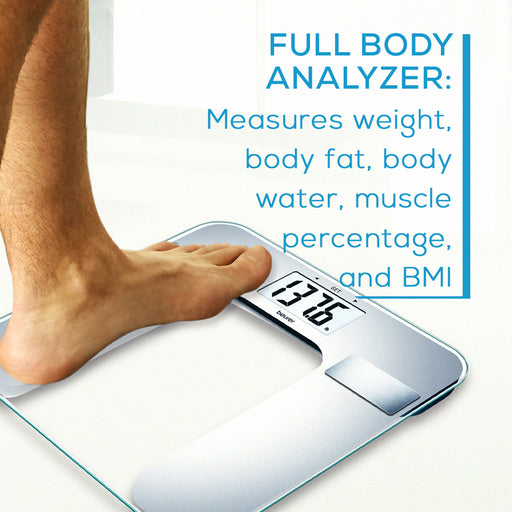 Beurer Silver Body Fat Analyzer Scale, BF130 full body analyzer