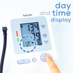 Beurer BM26 Upper Arm Blood Pressure Monitor day and time display