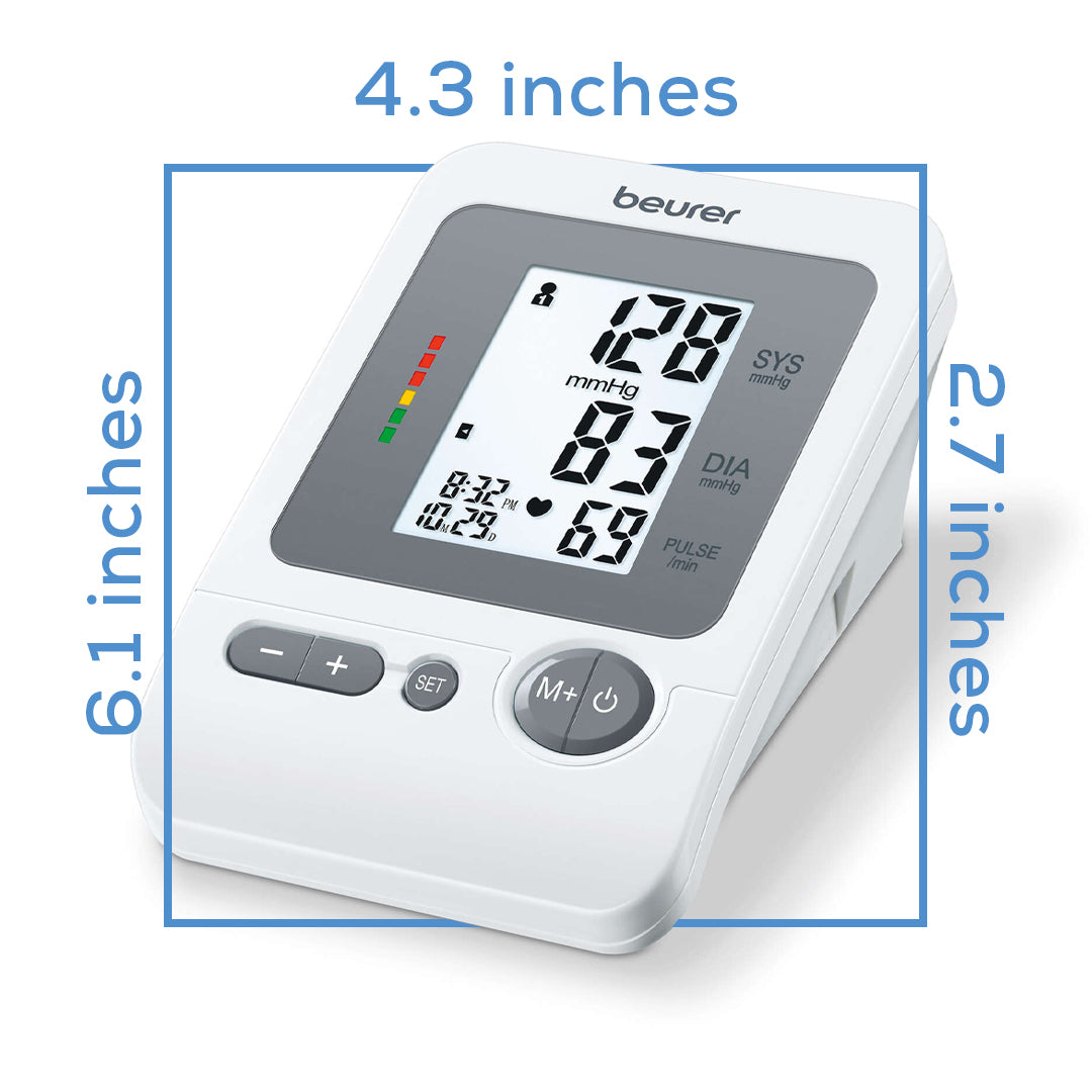 Beurer BM26 Upper Arm Blood Pressure Monitor dimensions