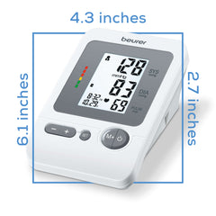Beurer BM26 Upper Arm Blood Pressure Monitor dimensions