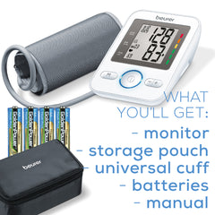Beurer BM31 Upper Arm Blood Pressure Monitor what you'll get