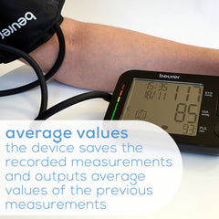 Beurer Upper Arm Blood Pressure Monitor, BM54 average values 