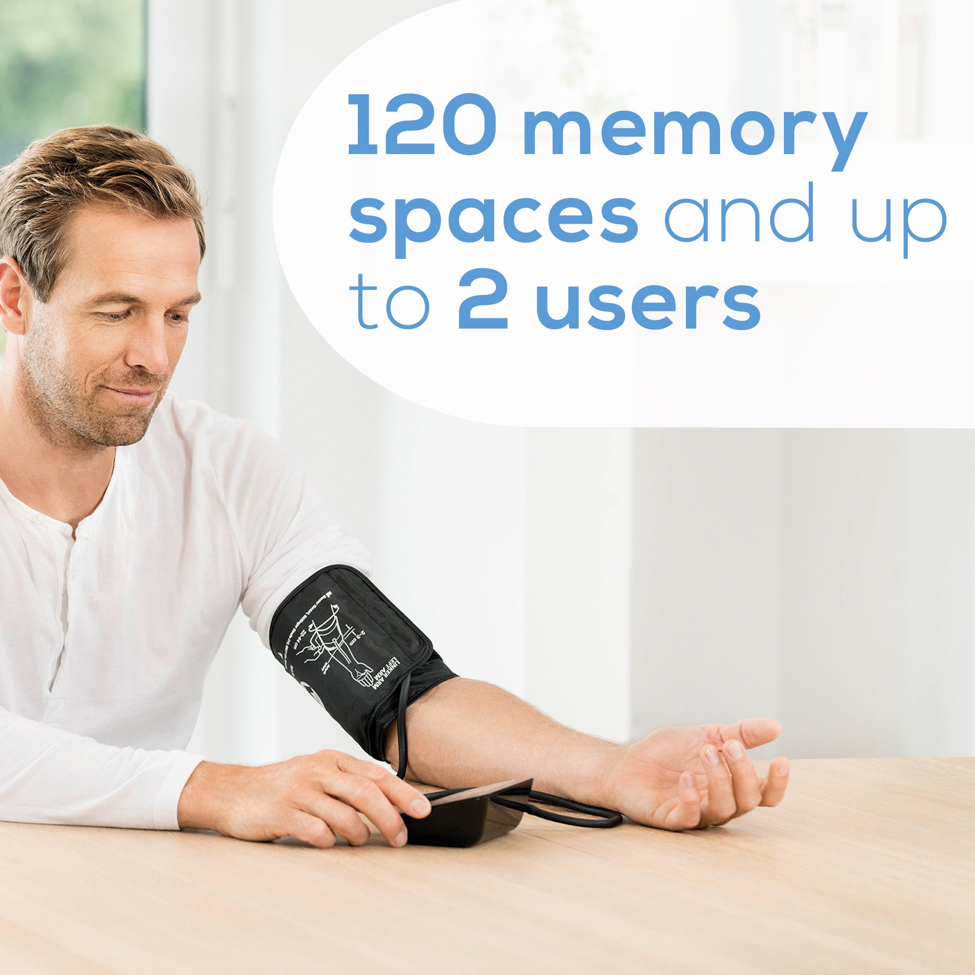 Beurer Upper Arm Blood Pressure Monitor, BM54 120 memory spaces and 2 usrs