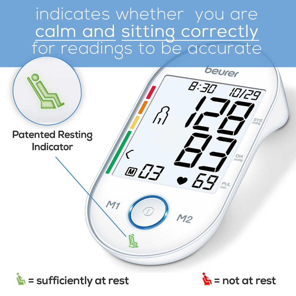 Beurer Resting Indicator Upper Arm Blood Pressure Monitor, BM55
