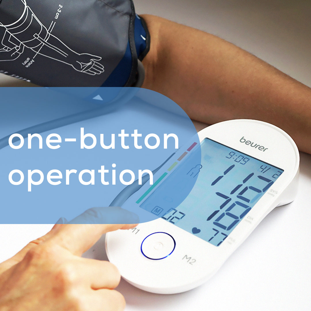 Beurer Upper Arm Blood Pressure Monitor BM55 one button operation