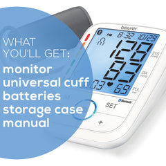 Beurer BM67 Upper Arm Blood Pressure Monitor what you'll get