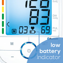 Beurer BM67 Upper Arm Blood Pressure Monitor low battery indicator