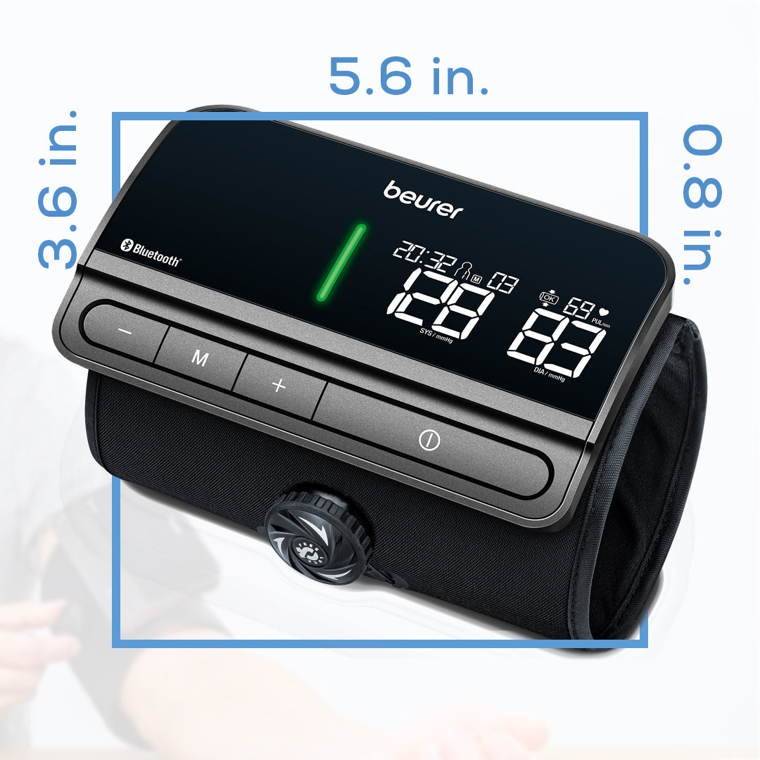 Beurer Bluetooth One-Piece Blood Pressure Monitor, BM81 dimensions