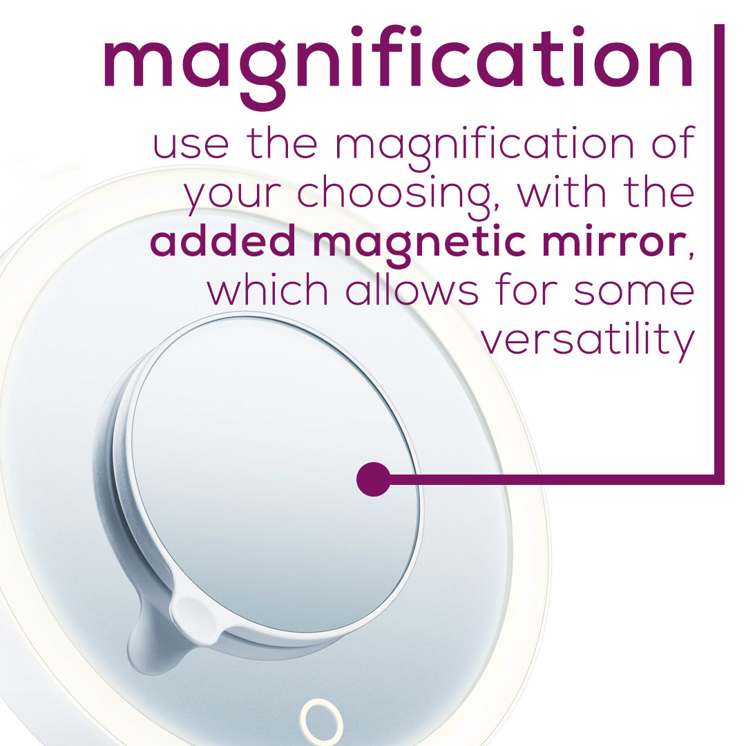 Beurer Illuminated Cosmetics Mirror, BS45 magnification with an added extra mirror