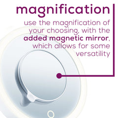 Beurer Illuminated Cosmetics Mirror, BS45 magnification with an added extra mirror