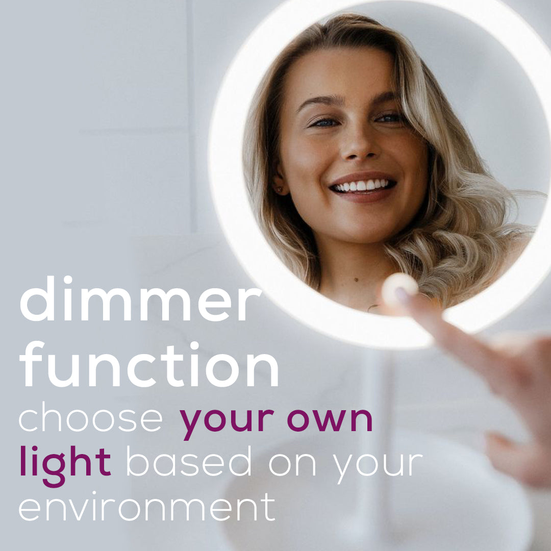 Beurer Illuminated Cosmetics Mirror, BS45 with dimmer function to choose your own light 