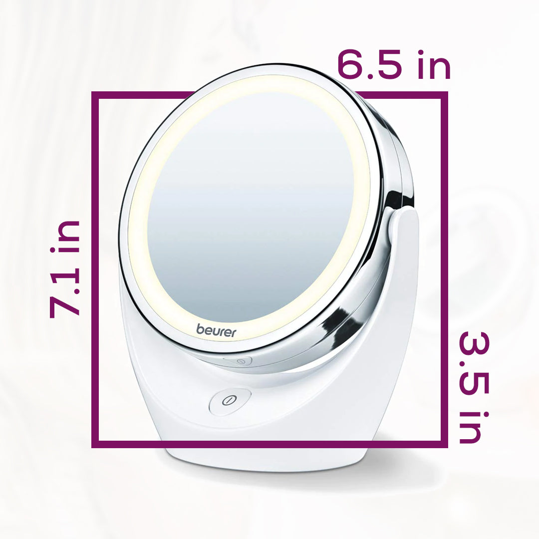 Beurer Illuminated Vanity Makeup Mirror, BS49 size and dimension 