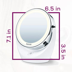 Beurer Illuminated Vanity Makeup Mirror, BS49 size and dimension 
