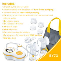 Beurer Electric Dual Breast Pump BY70 whats included